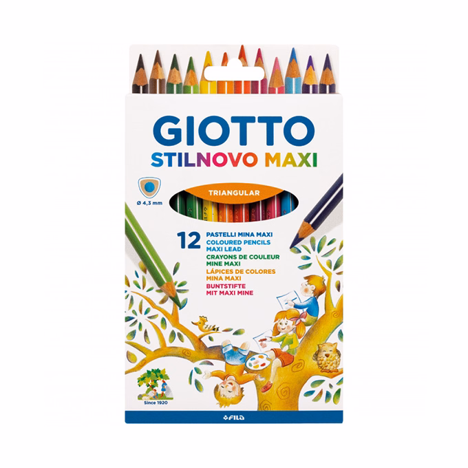 Színes ceruza GIOTTO stilnovo maxi tri jumbo 12 darabos