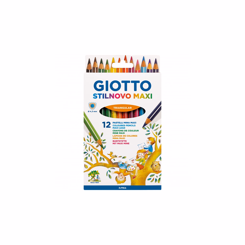Színes ceruza GIOTTO stilnovo maxi tri jumbo 12 darabos