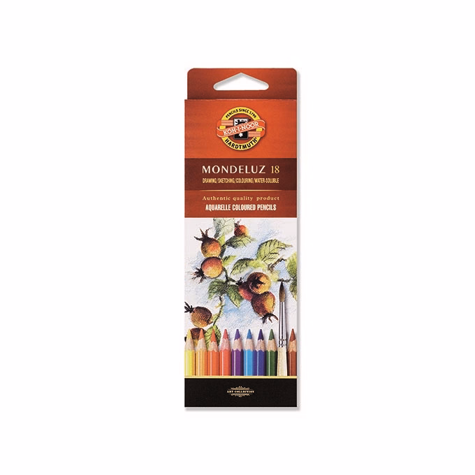 Színes ceruza KOH-I-NOOR 3717 Mondeluz Aquarell hatszögletű 18 darabos