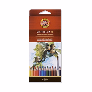 Színes ceruza KOH-I-NOOR 3718 Mondeluz Aquarell hatszögletű 24 darabos