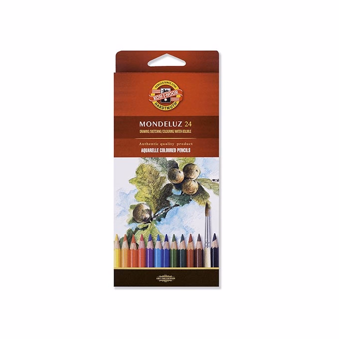 Színes ceruza KOH-I-NOOR 3718 Mondeluz Aquarell hatszögletű 24 darabos