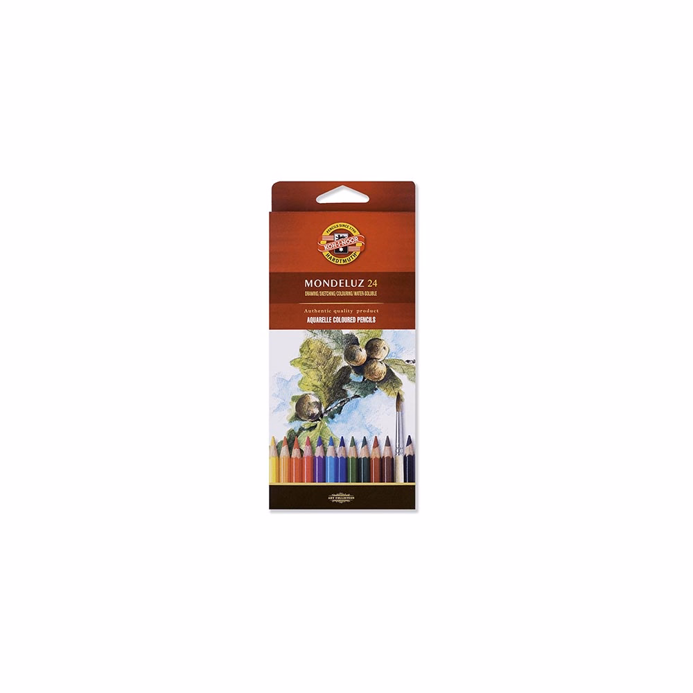 Színes ceruza KOH-I-NOOR 3718 Mondeluz Aquarell hatszögletű 24 darabos