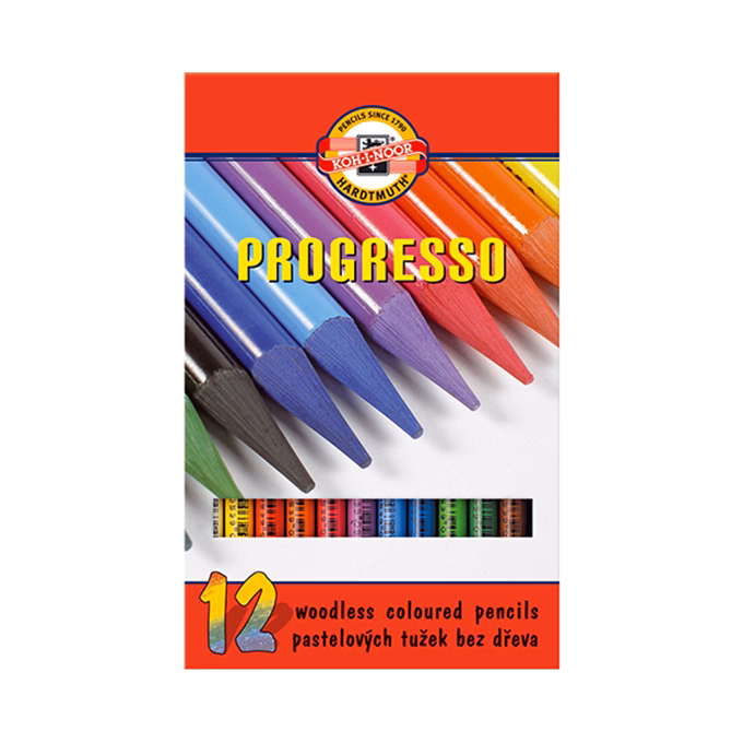 Színes ceruza KOH-I-NOOR 8756 Progresso hengeres 12 darabos készlet