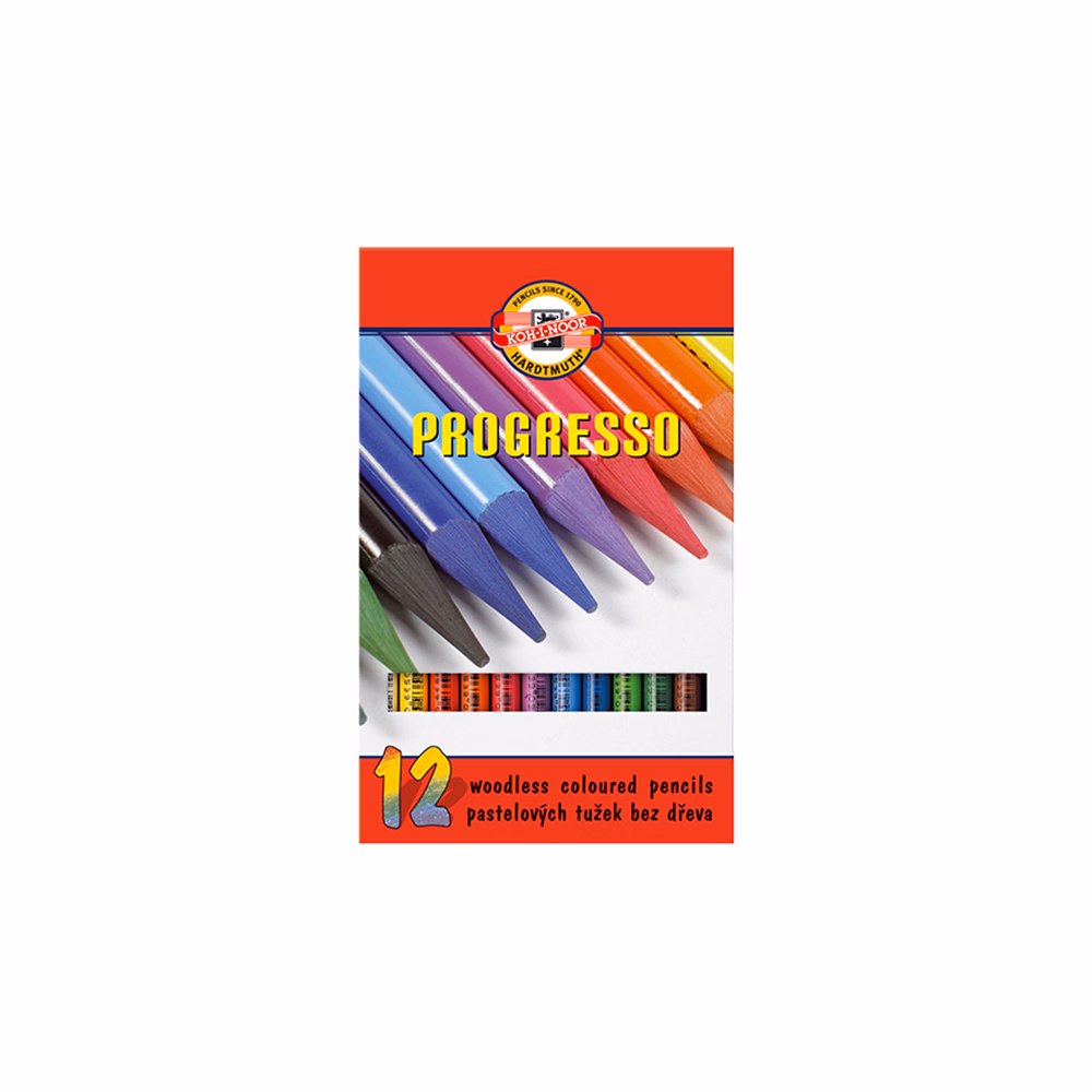 Színes ceruza KOH-I-NOOR 8756 Progresso hengeres 12 darabos készlet