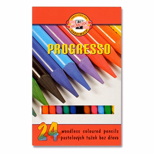Színes ceruza KOH-I-NOOR 8758 Progresso hengeres 24 darabos készlet