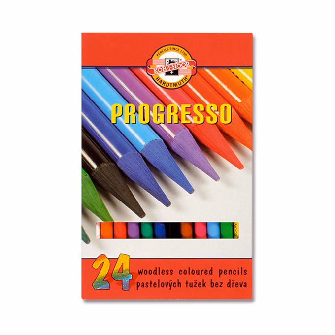 Színes ceruza KOH-I-NOOR 8758 Progresso hengeres 24 darabos készlet