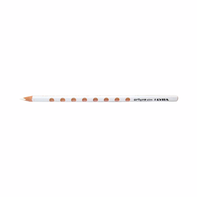 Színes ceruza LYRA Groove Slim háromszögletű vékony fehér