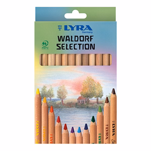 Színes ceruza LYRA Super Ferby Waldorf háromszögletű vastag 12 darabos