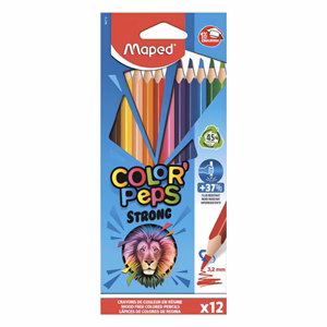 Színes ceruza MAPED Color Peps Strong háromszögletű 12 darabos