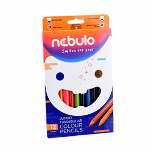 Színes ceruza NEBULO Jumbo háromszögletű 12 darabos