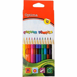 Színes ceruza OPTIMA hatszögletű 12 darabos