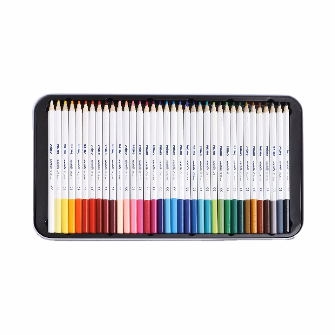 Színes ceruza PRIMO Minabella hatszögletű fémdobozos 36 darabos