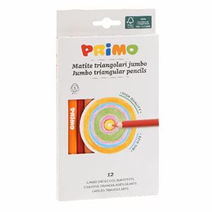 Színes ceruza PRIMO jumbo háromszögletű 12 darabos készlet