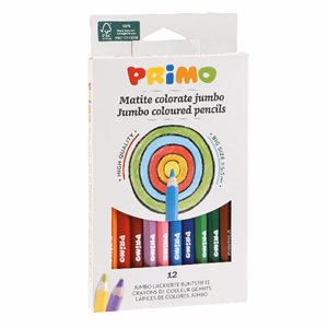 Színes ceruza PRIMO jumbo hatszögletű 12 darabos