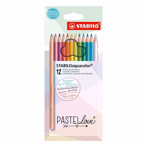 Színes ceruza STABILO Aquacolor pastellove hatszögletű 12 darabos Színes ceruza STABILO Aquacolor pastellove hatszögletű 12 darabos