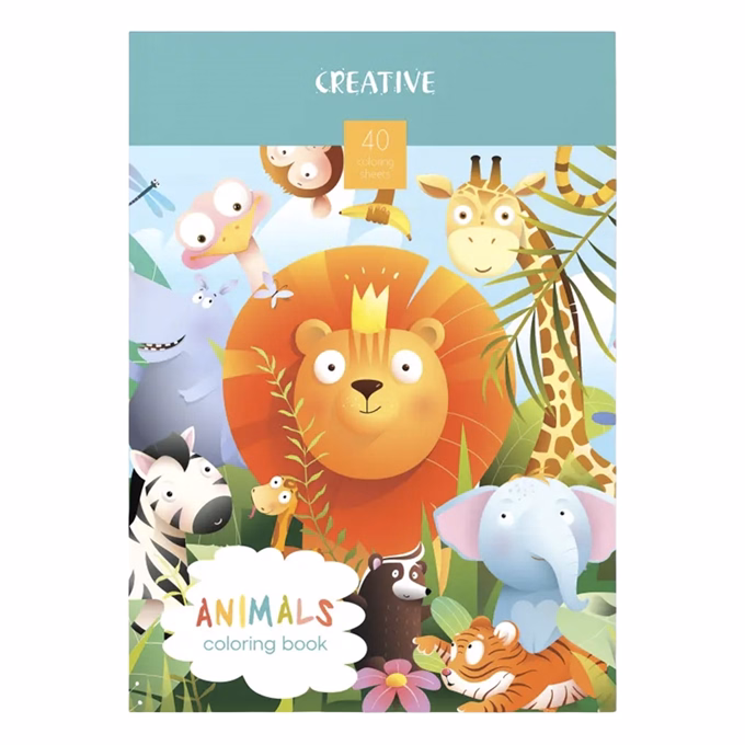 Színező könyv CREATIVE Animals 40 lapos