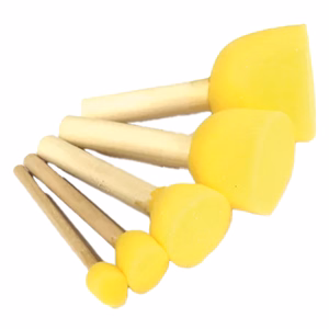 Szivacsecset készlet kör alakú sárga 1,5-5 mm 5 darabos