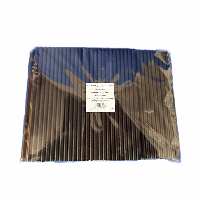 Szívószál papír fekete  8mmx230mm 250 darabos