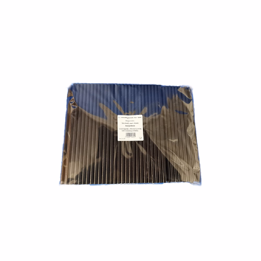 Szívószál papír fekete  8mmx230mm 250 darabos