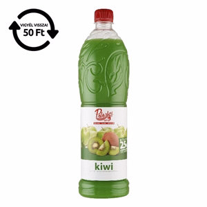 Szörp PÖLÖSKEI Syrup Kiwi cukorral és édesítőszerrel 25% gyümölcstartalommal 1L DRS