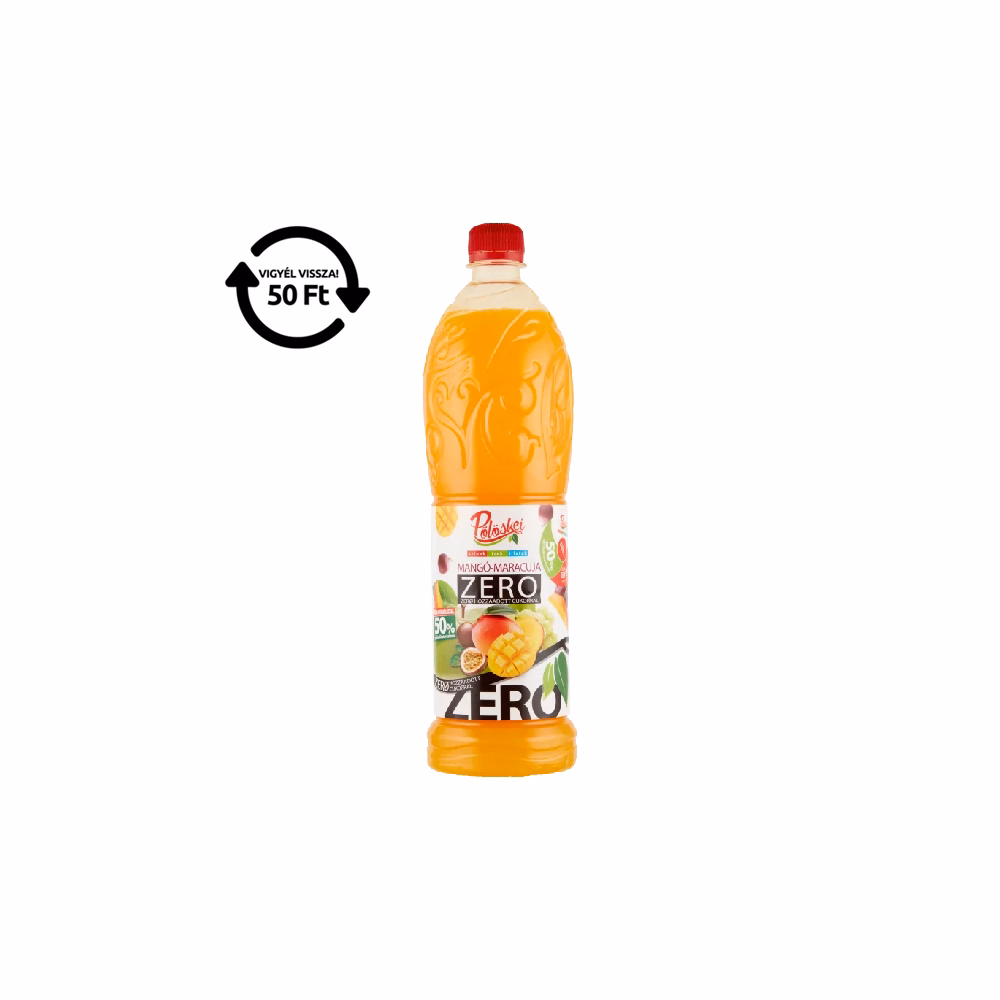 Szörp PÖLÖSKEI Zero mangó-maracuja 1L DRS