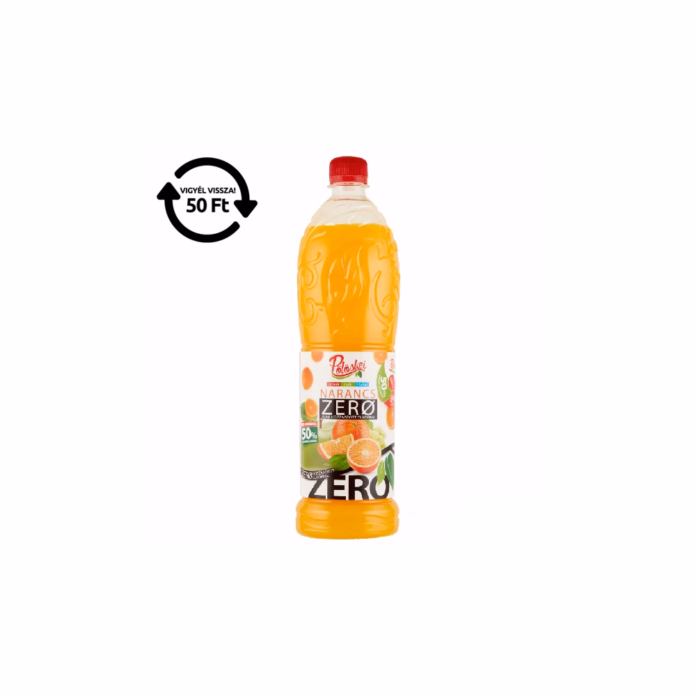 Szörp PÖLÖSKEI Zero narancs 1L DRS