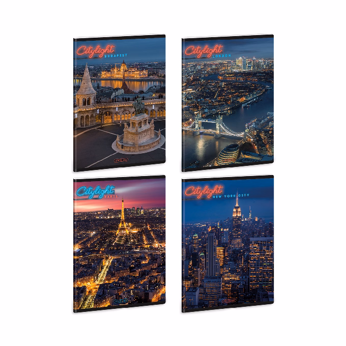 Szótárfüzet ARS UNA A/5 40 lapos extra kapcsos City Light