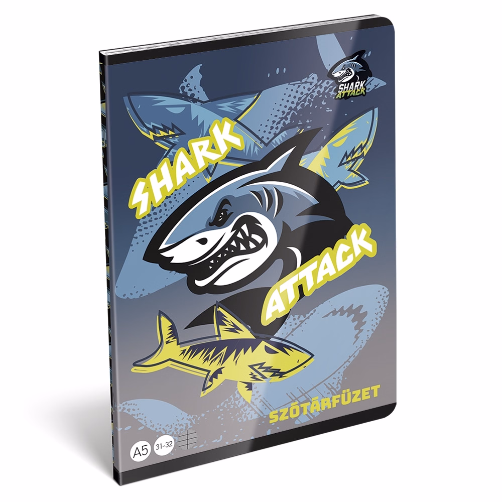 Szótárfüzet LIZZYSULI A/5 32 lapos 31-32 Shark Attack