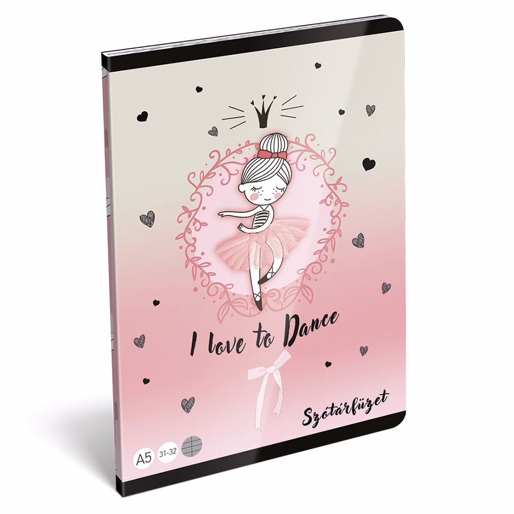 Szótárfüzet LIZZYSULI A/5 32 lapos 31-32 Tiny Dancer Lovely Ballerina