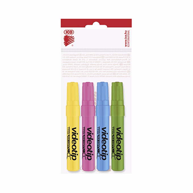 Szövegkiemelő ICO Videotip 1-4mm 4 darabos