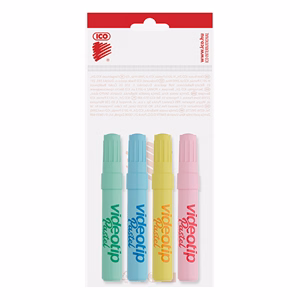 Szövegkiemelő ICO Videotip pasztell 4 szín bliszteres
