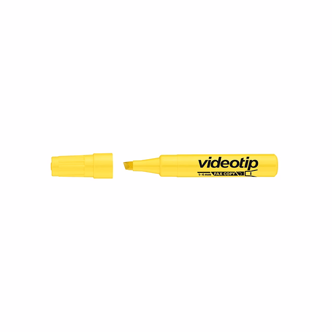Szövegkiemelő ICO Videotip sárga 1-4mm
