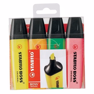 Szövegkiemelő STABILO Boss 4 darabos Szövegkiemelő STABILO Boss 4 darabos