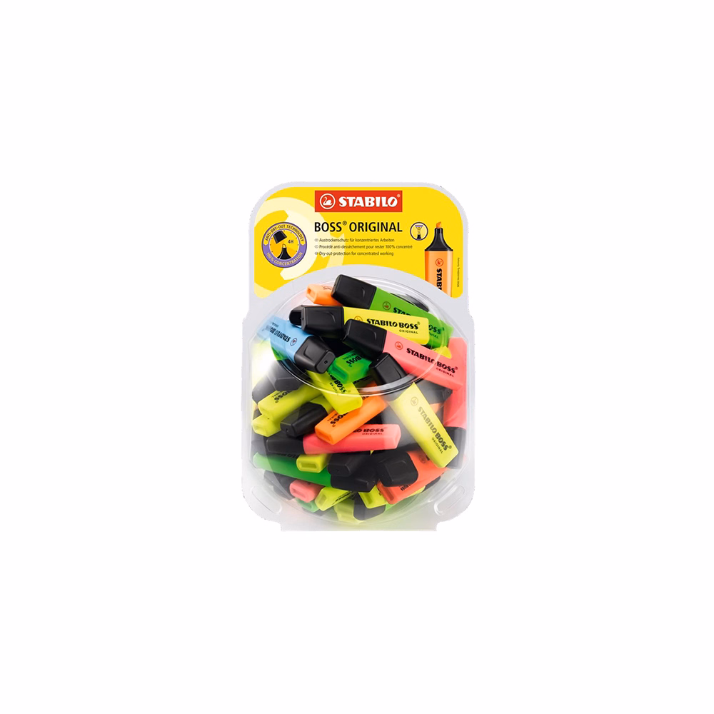 Szövegkiemelő készlet STABILO Boss 60 darabos display