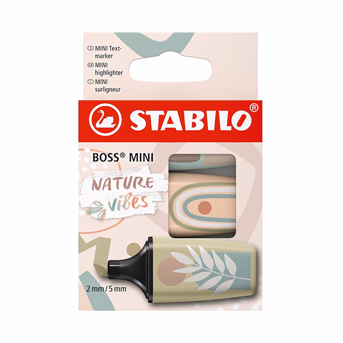 Szövegkiemelő STABILO Boss Mini Naturevibes 3 darabos