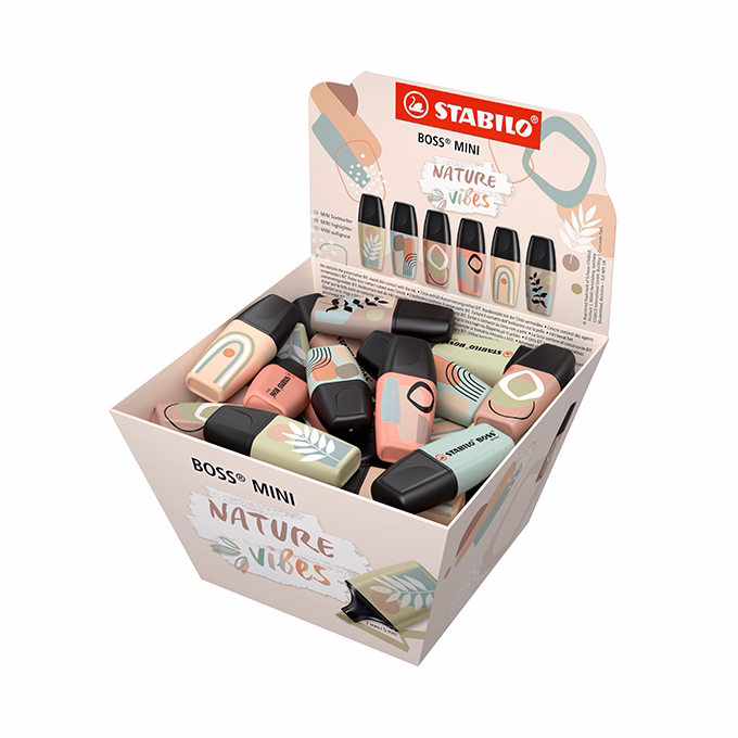 Szövegkiemelő készlet STABILO Boss Mini Naturevibes 50 darabos