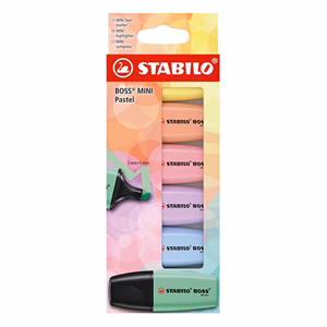 Szövegkiemelő készlet STABILO Boss Mini Pastel 6 darabos