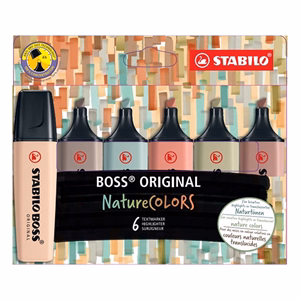 Szövegkiemelő készlet STABILO Boss NatureColors 6 darabos