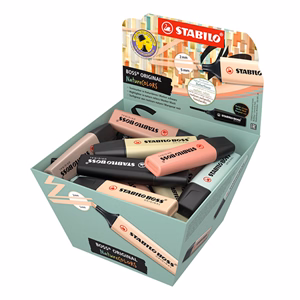 Szövegkiemelő STABILO Boss NatureColors cardboard basket 30 darabos Szövegkiemelő STABILO Boss NatureColors cardboard basket 30 darabos