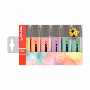Szövegkiemelő készlet STABILO Boss pasztell 6 darabos