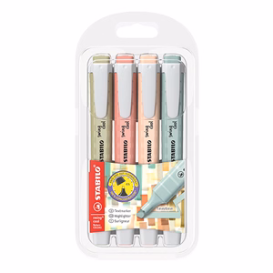 Szövegkiemelő készlet STABILO Swing Cool Naturecolors 4 darabos