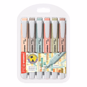Szövegkiemelő készlet STABILO Swing Cool Naturecolors 6 darabos