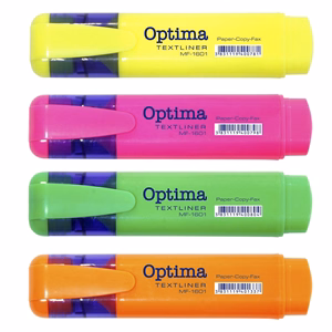 Szövegkiemelő készlet OPTIMA 4 darabos