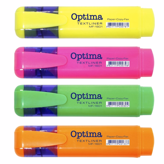 Szövegkiemelő készlet OPTIMA 4 darabos
