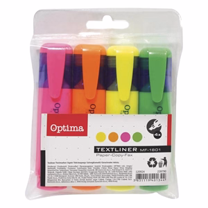 Szövegkiemelő készlet OPTIMA 4 darabos