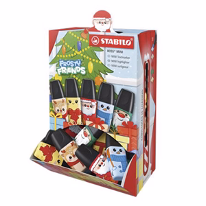 Szövegkiemelő készlet STABILO Boss Mini Frosty Friends 50 darabos display