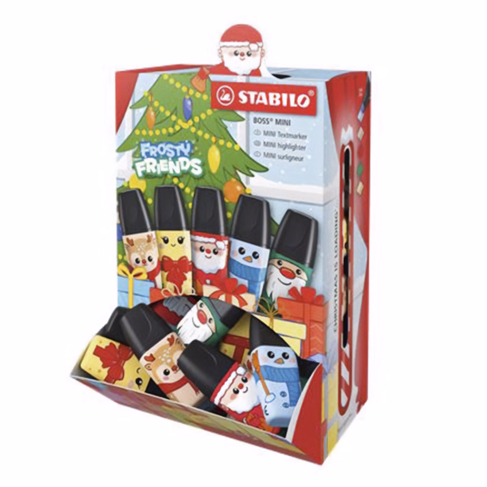 Szövegkiemelő készlet STABILO Boss Mini Frosty Friends 50 darabos display