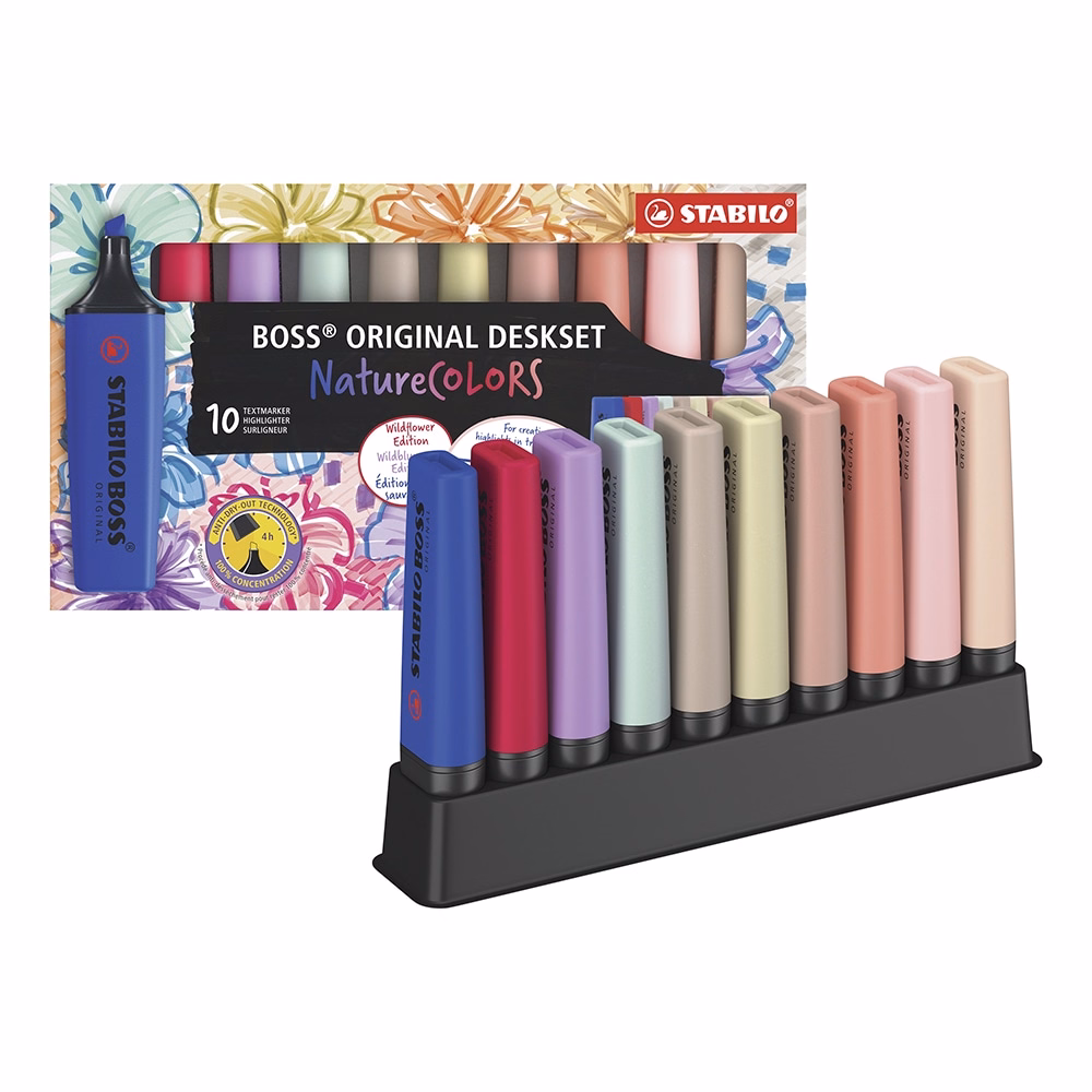 Szövegkiemelő készlet STABILO Boss NatureColors Wildflowers 10 darabos