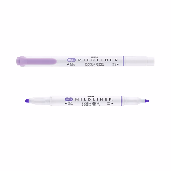 Szövegkiemelő kétvégű ZEBRA Mildliner cool & refined 1,4-4,0 mm lila