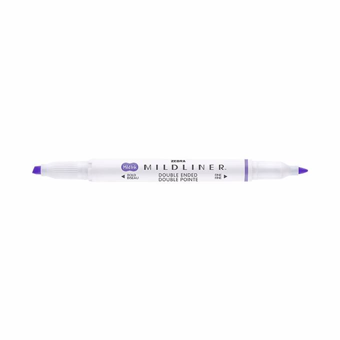 Szövegkiemelő kétvégű ZEBRA Mildliner cool & refined 1,4-4,0 mm lila